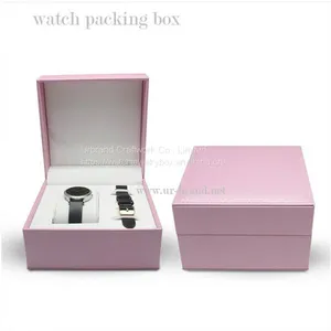 Watch Box Factory Direct Sale PU Leather Flip Watch Box Jewelry Box PU Watch Packaging Box Customizable LOGO thumbnail-1