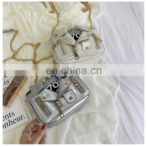 Girl Small Bag 2019 New Korean Fashion Chain Diagonal Bag Personality One-shoulder Small Square Bag thumbnail-4