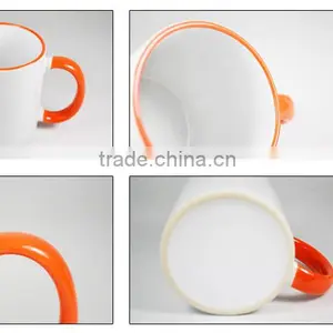 350ml Handle And Mouse Colorful Sublimation Coated White Drinking Mug thumbnail-3
