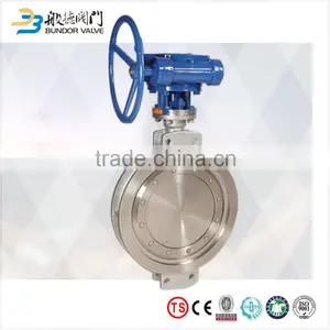 Chemical Industry Dn100 Inox Stainless Steel Manual Eccentric Metal Seal Butterfly Valve thumbnail-4