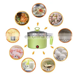 Portable Stainless Steel 220v 400w 1.5L Mini Electric Noodle Cooker Cooking Pot With Glass Lid thumbnail-5