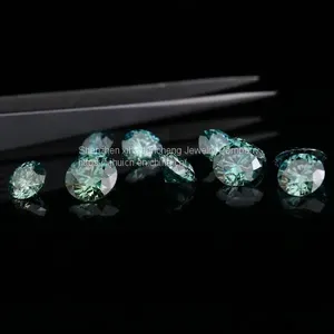Top Quality Blue Moissanite Green Loose Moissanite Round Oval Princess Marquise Cut Germstones Moissanite thumbnail-5