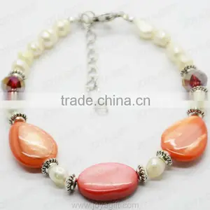 Fashion Pearl Shell Beaded Anklet thumbnail-1