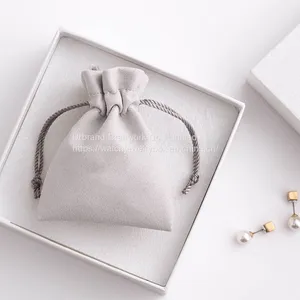 Bundle Mouth Super Fiber Flannelette Jewelry Bag Drawstring Velvet Jewelry Bag Earring Packaging Small Cloth Bag Jewelry BagBundle Mouth Super Fiber Flannelette Jewelry Bag Drawstring Velvet Jewelry Bag Earring Packaging Small Cloth Bag Jewelry Bag thumbnail-2