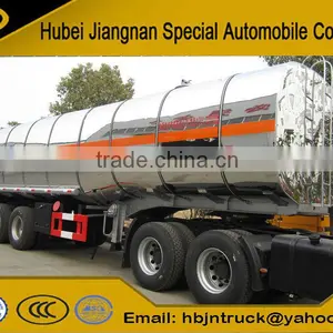 3 Axles Stainless Steel Fuel Tank Semi Trailer thumbnail-1