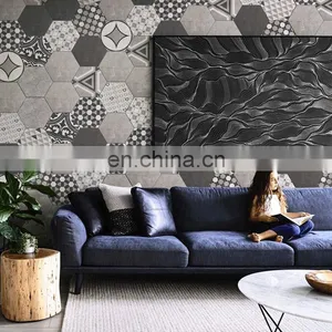 Nordic Small Brick Hexagonal Tile Bathroom Wall Brick Kitchen Non-slip thumbnail-1
