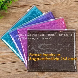 Re-close Lipstick Mascara Travel Packaging, Bubble Padded Zipper Bag, Cushioned Postal Bags With Zipper thumbnail-4