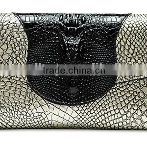 2016New Arrival Fashionable Women Crocodile Pattern Leather Shoulder Bag Clutch Bag Hand Bag Wallet thumbnail-2