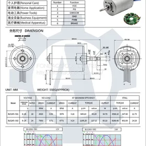 BL5265 52 mm Small Inner Rotor Brushless dc Electric Motor thumbnail-2