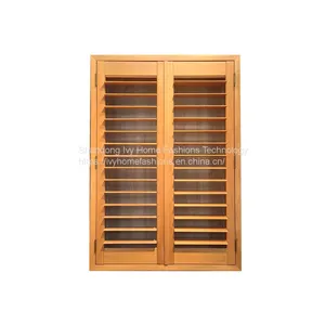 Custom Shaped Shutter Arch Timber Louvers Plantation Shutters Basswood Windows Wood Shutters Wooden Interior Decorations thumbnail-1