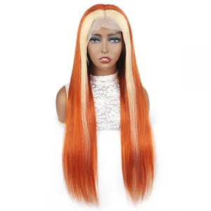 Ginger Blonde Lace Front Wig Straight Hd Lace Frontal Wig 613 Colored Human Hair Wigs 13X4 Ginger Lace Front Wig thumbnail-3