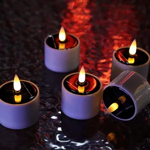 Solar Garden Light Outdoor Waterproof Home Nightlight Garden Decoration Tabletop Balcony Decoration Candle Flame Light thumbnail-3