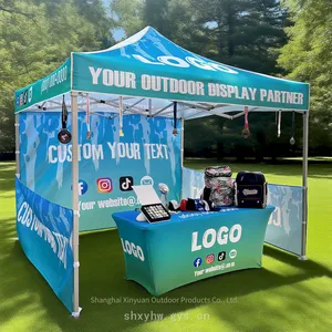 Customizable Billboard Logo Outdoor Promotion Booth Tent, Semi-automatic and Quick-to-set-up Pop-up Tent thumbnail-5