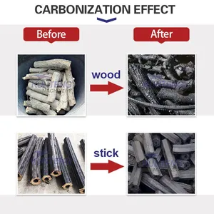 Flammable Rice Husk Charcoal Making Machine Sawdust Charcoal Stick Carbonization Furnace Sawdust Carbonizer EPC thumbnail-3