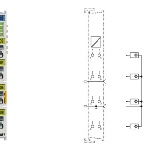 Beckhoff EL4028 EtherCAT Analog Output Terminal 8-Channel Current Output Module 4–20mA 12-Bit Industrial Automation I/O thumbnail-2