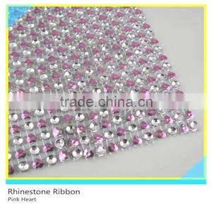 Silver Rhinestone Mesh Ribbon Plastic Round Crystal Rhinestone Mesh Roll 5 Yards 10 Rows thumbnail-3