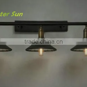 Three Edison Bulbs Antique Lofy Style Modern Wall Lamp thumbnail-1