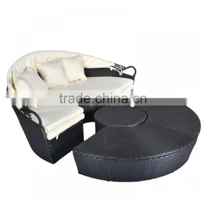 Home Furniture Cheap Round Bamboo Garden Sofa Daybed Rattan Daybed With Canopy Outdoor Daybed Quality Choice thumbnail-4