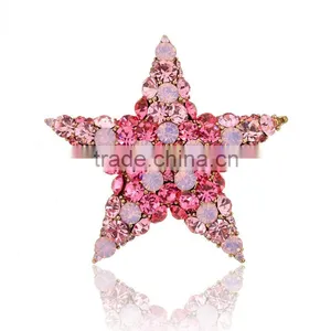 Wholesale Pink Rhinestone Star Brooch thumbnail-2