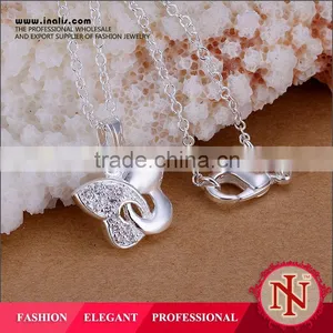 Hot Sale Butterfly Real Zircon Jewelry Necklace LKNSPCP211 thumbnail-1