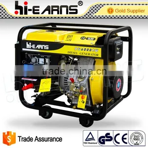 Four Wheels Single Phase 2KW Diesel Welder Generator thumbnail-1