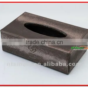 Table Decoration & Accessories Rectangle Leather Tissue Box thumbnail-1