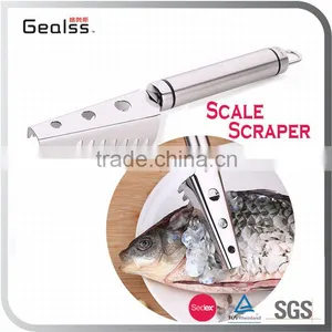 Strong Grip Stainless Steel Fish Scale Scraper Remover for Fast Kitchen Food Prep thumbnail-1