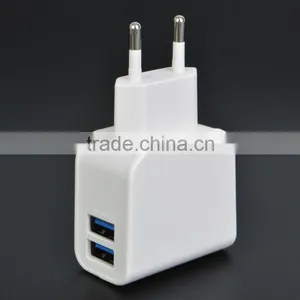 Coolsell High Quality Euro Style 2 Usb Port Fast Charger 2A Usb Travel Wall Charger thumbnail-4