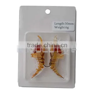 CHS007 Soft Plastic Prawn Lure for Cuttle Fish Fishing Japanese Shrimp Soft Lure thumbnail-6