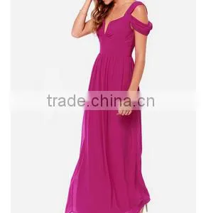 Women's Cute Purple V-Neck Dress thumbnail-2