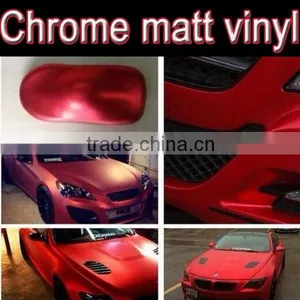 Red Chrome Matt Vinyl Sticker for Car Body Decoration 1.52x20m thumbnail-1