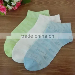 Blank Color Pure Cotton Invisible Ankle Socks for Girls and Women thumbnail-1