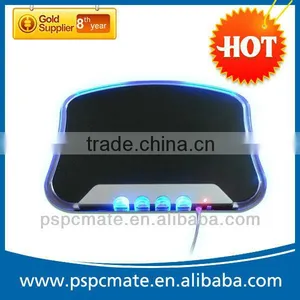 Blue LED Light Mouse Pad With 4 Port Usb Hub for Best Selling thumbnail-1