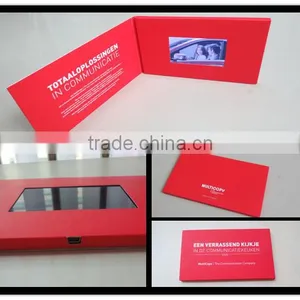 5 Inch LCD Advertising Video Card Booklet Tft Screen Video Greeting Card thumbnail-5