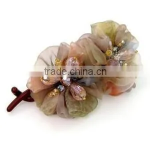 New Fashion Lace Banana Clip Delicate Flower Hair Hair Accessories thumbnail-2