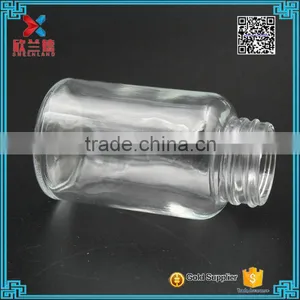 Clear Round Medicinal Alcohol Glass Bottle With White Cap130ml thumbnail-5