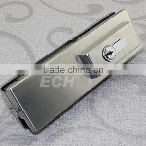 Showcase Frameless Stainless Steel Sliding Glass Door Lock thumbnail-3