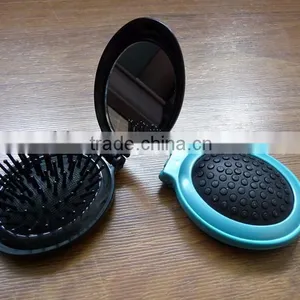 Plastic Foldable Oval Shape Makeup Plastic Hair Comb thumbnail-1
