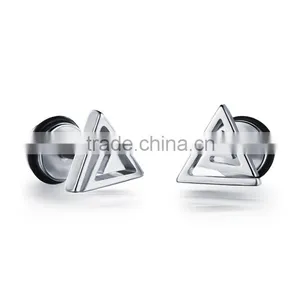Stainless Steel Jewellery Triangle Fashion 2016 Earring Men thumbnail-2