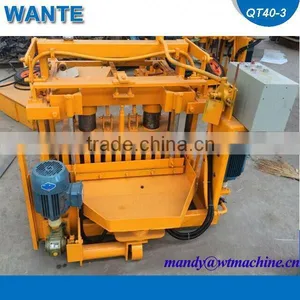 Hand Operated Concrete Hollow Block Making Machine QT40-3A Mobile Block Machine Hollow Block Making Machine Price thumbnail-1