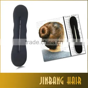 2016 Wholesale Hair Curl Magic Foam Sponge Hair Styling Donut Bun Maker Clip Roller French Twist Bun Maker Tool thumbnail-1