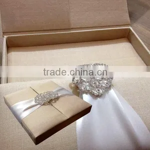 Good Quality Ivory Wedding Invitation Box Envelop Inside Unique thumbnail-4