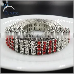 Wholesale Latest 4 Row Men's Heavy Hip Hop Diamond Necklace thumbnail-2