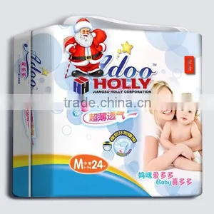 Super Size M Soft Breathable Leak Guard Disposable Baby Diaper Hand Carry Packing Cheap Competitive Price OEM ODM Free Sample thumbnail-1