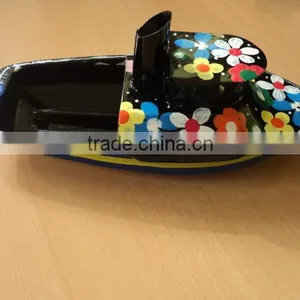Tin Toys Boats New Handpainted Tugs Flowers thumbnail-1