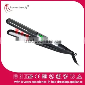 2014 Best Ultrasonic Infrared Plastic Hair Straightening Iron With Double Ceramic Plate thumbnail-1