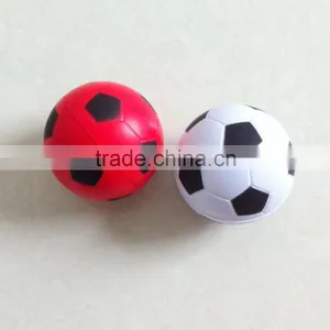 pu Foam Soccerball White and Red Soccer Stress Ball thumbnail-1