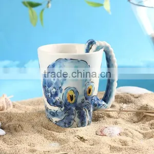 3d Animal Cup, Ceramic Animal Hand Painting Ceramic Mug,coffee Mug thumbnail-1