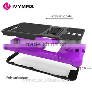 IVYMAX Hot Sell Shockproof pc and Silicone Material Hard Shell Kickstand Armor Combo Case for Apple Iphone 7 Plus thumbnail-6