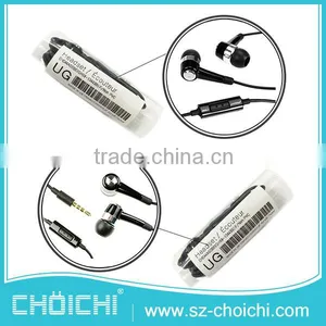 High Quality Noise Cancelling Mobile Black Earphone With Mic for Samsung thumbnail-4